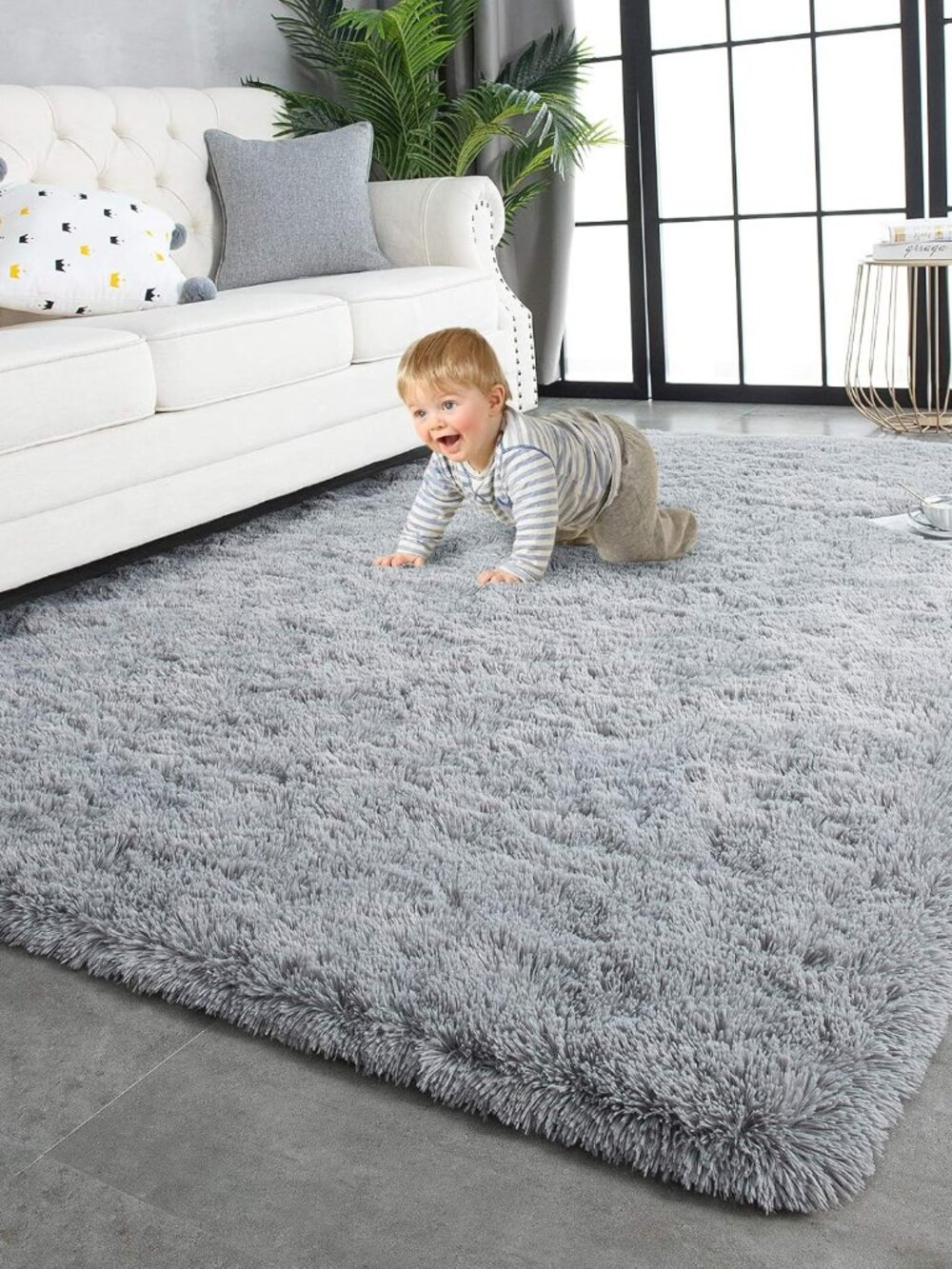Super Soft Shaggy Rugs Fluffy Carpets, 5x8 Feet, Indoor Modern Plush Area Rugs f